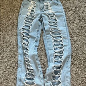 Highlight Distressed Light Blue Women's Jeans in Size S